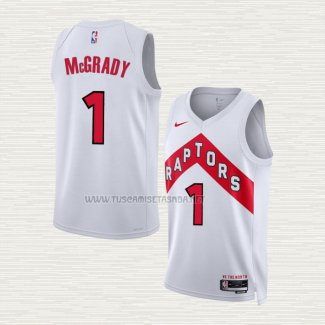 Camiseta Tracy Mcgrady NO 1 Toronto Raptors Association 2022-23 Blanco