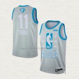 Camiseta Trae Young NO 11 Atlanta Hawks All Star 2022 Gris