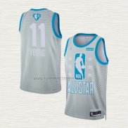 Camiseta Trae Young NO 11 Atlanta Hawks All Star 2022 Gris