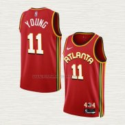 Camiseta Trae Young NO 11 Atlanta Hawks Icon 2022-23 Rojo