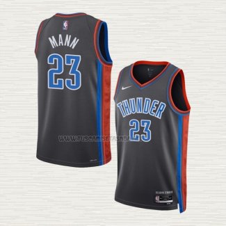 Camiseta Tre Mann NO 23 Oklahoma City Thunder Ciudad 2022-23 Gris