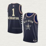 Camiseta Victor Wembanyama NO 1 San Antonio Spurs All Star 2024 Azul