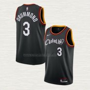 Camiseta Andre Drummond NO 3 Cleveland Cavaliers Ciudad 2020-21 Negro