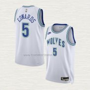 Camiseta Anthony Edwards NO 5 Minnesota Timberwolves Classic 2023-24 Blanco