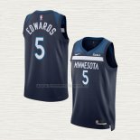Camiseta Anthony Edwards NO 5 Minnesota Timberwolves Icon Azul