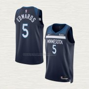 Camiseta Anthony Edwards NO 5 Minnesota Timberwolves Icon Azul