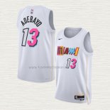 Camiseta Bam Adebayo NO 13 Miami Heat Ciudad 2022-23 Blanco