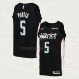 Camiseta Bobby Portis NO 5 Washington Wizards Ciudad 2018-19 Negro