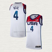 Camiseta Bradley Beal NO 4 USA 2021 Blanco