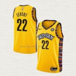 Camiseta Caris Levert NO 22 Brooklyn Nets Ciudad 2020-21 Amarillo