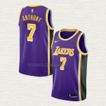 Camiseta Carmelo Anthony NO 7 Los Angeles Lakers Statement 2021 Violeta