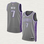 Camiseta Chimezie Metu NO 7 Sacramento Kings Ciudad 2022-23 Gris