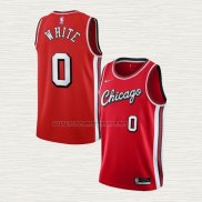 Camiseta Coby White NO 0 Chicago Bulls Ciudad 2021-22 Rojo