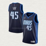 Camiseta Courtney Lee NO 45 Dallas Mavericks Earned 2020-21 Azul