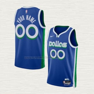 Camiseta Dallas Mavericks Personalizada Ciudad 2022-23 Azul