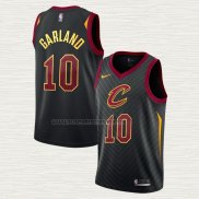 Camiseta Darius Garland NO 10 Cleveland Cavaliers Statement Negro