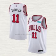Camiseta DeMar DeRozan NO 11 Chicago Bulls Association 2021 Blanco