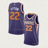 Camiseta Deandre Ayton NO 22 Phoenix Suns Icon 2021 Violeta