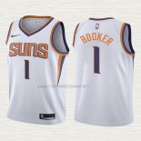 Camiseta Devin Booker NO 1 Nino Phoenix Suns Association 2017-18 Blanco