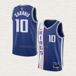 Camiseta Domantas Saboni NO 10 Sacramento Kings Ciudad 2023-24 Azul