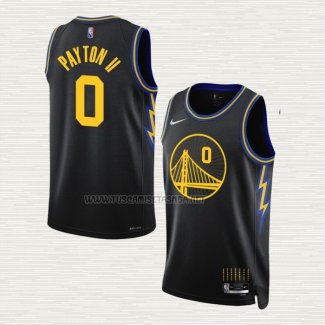 Camiseta Gary Payton II NO 0 Golden State Warriors Ciudad 2021-22 Negro