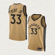 Camiseta Gary Trent JR. NO 33 Toronto Raptors Ciudad 2023-24 Oro