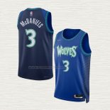 Camiseta Jaden McDaniels NO 3 Minnesota Timberwolves Ciudad 2021-22 Azul