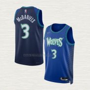 Camiseta Jaden McDaniels NO 3 Minnesota Timberwolves Ciudad 2021-22 Azul