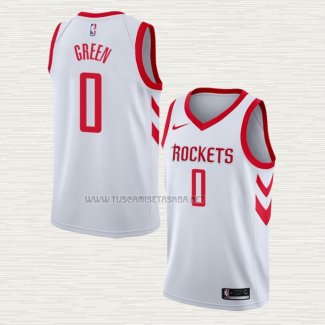 Camiseta Jalen Green NO 0 Houston Rockets Association Blanco