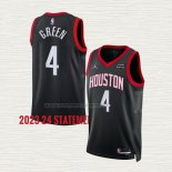 Camiseta Jalen Green NO 4 Houston Rockets Statement 2023-24 Negro