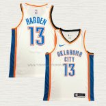 Camiseta James Harden NO 13 Oklahoma City Thunder Association Blanco