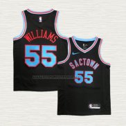 Camiseta Jason Williams NO 55 Sacramento Kings Ciudad 2020-21 Negro