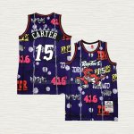 Camiseta Jevon Carter NO 15 Toronto Raptors Mitchell & Ness 1998-99 Violeta