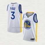 Camiseta Jordan Poole NO 3 Golden State Warriors Association 2022-23 Blanco