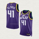 Camiseta Kelly Olynyk NO 41 Utah Jazz Classic 2023-24 Violeta