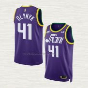 Camiseta Kelly Olynyk NO 41 Utah Jazz Classic 2023-24 Violeta