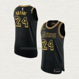 Camiseta Kobe Bryant NO 24 Los Angeles Lakers Black Mamba Autentico Negro