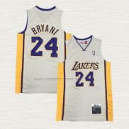 Camiseta Kobe Bryant NO 24 Los Angeles Lakers Hardwood Classics 2008-2009 Blanco