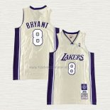 Camiseta Kobe Bryant NO 8 Los Angeles Lakers Hardwood Classics Hall Of Fame 2020 Oro