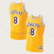 Camiseta Kobe Bryant NO 8 Los Angeles Lakers Mitchell & Ness 1996-97 Amarillo