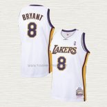 Camiseta Kobe Bryant NO 8 Los Angeles Lakers Mitchell & Ness 2003-04 Blanco