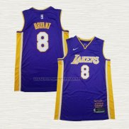 Camiseta Kobe Bryant NO 8 Los Angeles Lakers Retirement 2018 Violeta