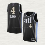 Camiseta Kobe Bufkin NO 4 Atlanta Hawks Ciudad 2023-24 Negro