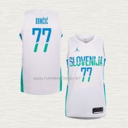 Camiseta Luka Doncic NO 77 Slovenia Primera Blanco