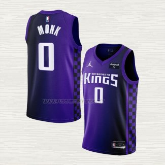 Camiseta Malik Monk NO 0 Sacramento Kings Statement 2023-24 Violeta