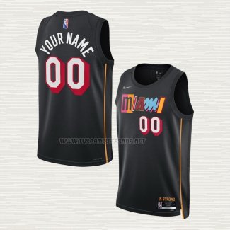 Camiseta Miami Heat Personalizada Ciudad 2021-22 Negro