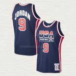 Camiseta Michael Jordan NO 9 Chicago Bulls USA 1992 Azul