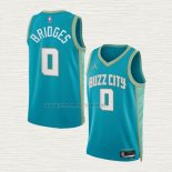 Camiseta Miles Bridges NO 0 Charlotte Hornets Ciudad 2023-24 Verde