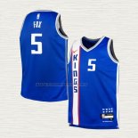 Camiseta NO 5 Nino Sacramento Kings Ciudad 2023-24 Azul De'aaron Fox