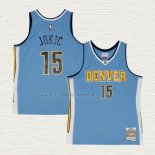 Camiseta Nikola Jokic NO 15 Denver Nuggets Mitchell & Ness 2016-17 Azul